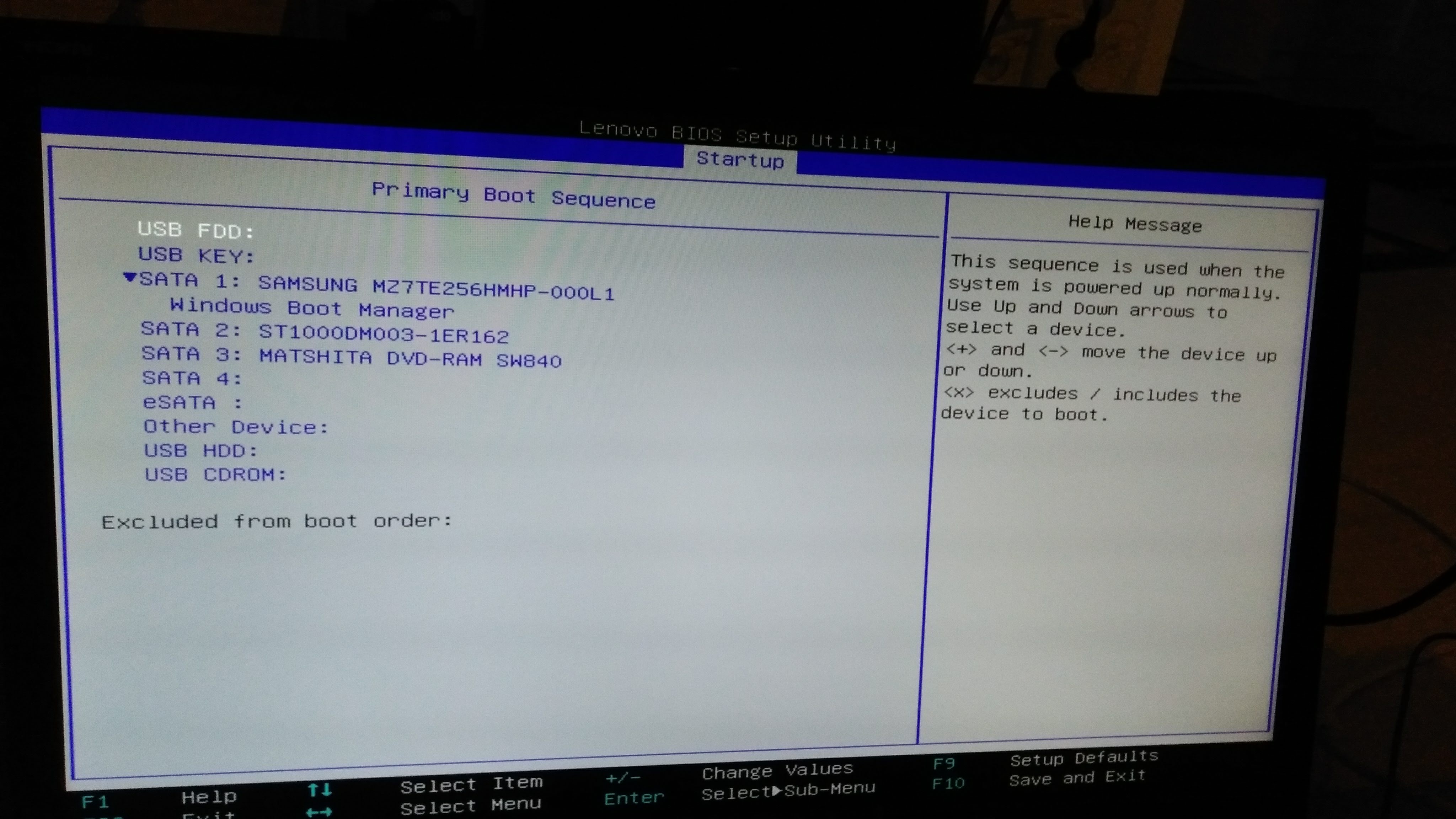 BIOS - startup - Primary Boot Sequence
